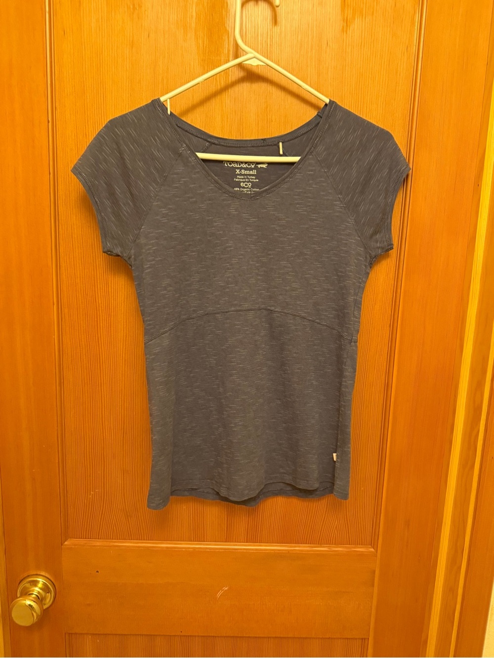 Toad & Co Marley Short Sleeve V-Neck Tee Weathered Blue XS